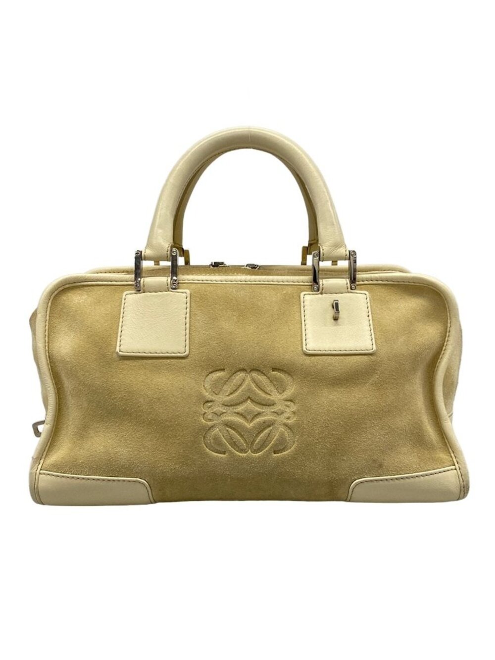 Loewe Handbag Amazona 28 Beige Ivory Leather